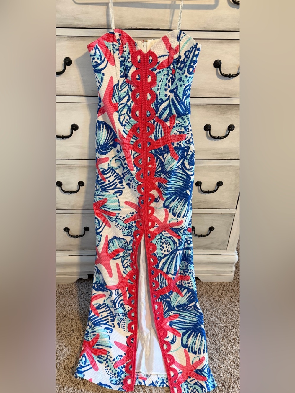 NWT Lilly Pulitzer Angela Maxi Dress She She Shells 0 Holy Grail